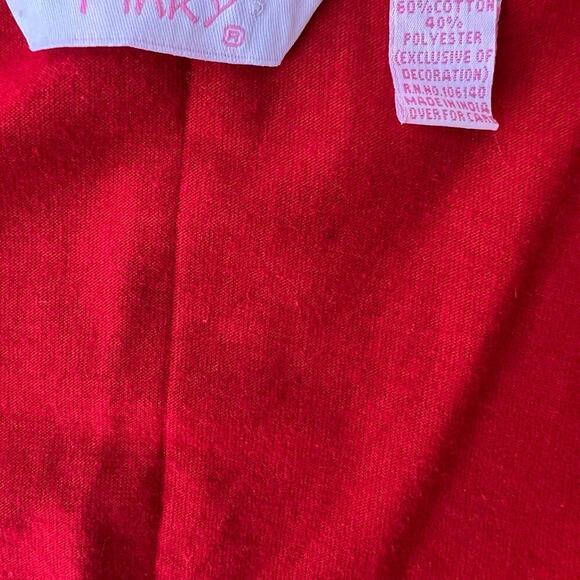 Jordan red rhinestone accent sleeveless tank top, side slits, women's size 2X - Picture 8 of 8